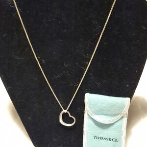 Tiffany & Co. Open Heart Silver Necklace